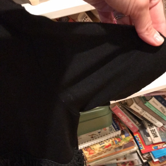 Zara Trafaluc Asymmetrical Fringe Black Sweatshirt Dress (Size L) - Picture 10 of 13